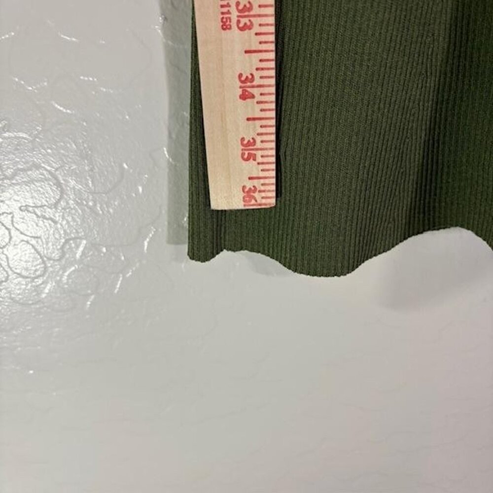 Sandro Dress Womens 38 Green Knit Collared Fit & Flare Sweater Short Sleeve - Picture 8 of 8